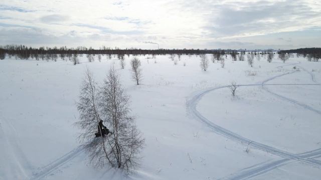 Самодельный снегоход "Мичиган" по глубокому снегу смотреть онлайн