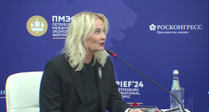 Анна Дычева-Смирнова на ПМЭФ 2024, репортаж Россия 24