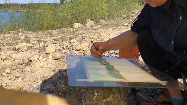 Рисуем на удалёнке. Пленэр. Акварель.