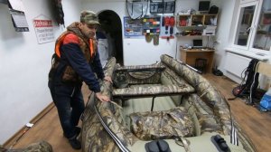 ? Лодка ПВХ Риф Тритон 390F НД Камуфляж Лес с оливковым