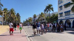 【4K】WALK along Ocean Drive MIAMI BEACH Florida USA 4k video