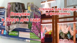 Покупки для сада в Леруа Мерлен: семена цветов, хоста, новые фитолампы. Мои стеллажи для рассады!