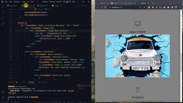 Personal Portfolio Website Tutorial Using React JS | HTML, CSS & React Project | React for Beginner