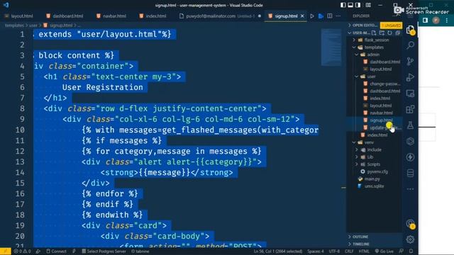 #6 User Update Profile | User Management System | Flask Project