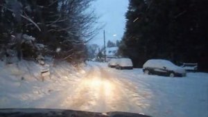 x trail in snow