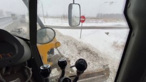 Уборка снега. Автогрейдер SDLG 9190