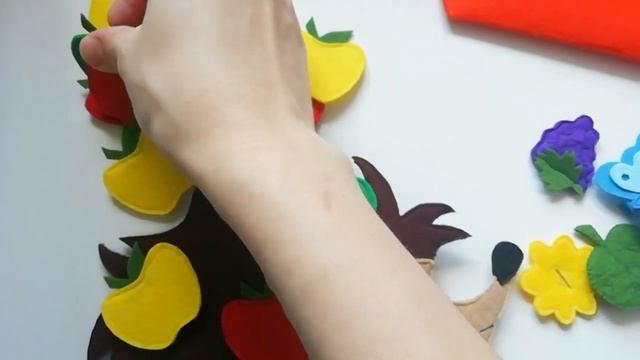 Развивающий ежик из фетра. Developing hedgehog from felt. Developmental benefits from felt