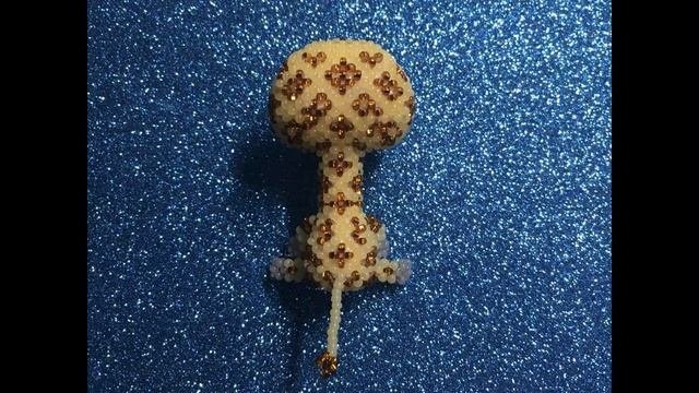 Амигуруми жираф из бисера