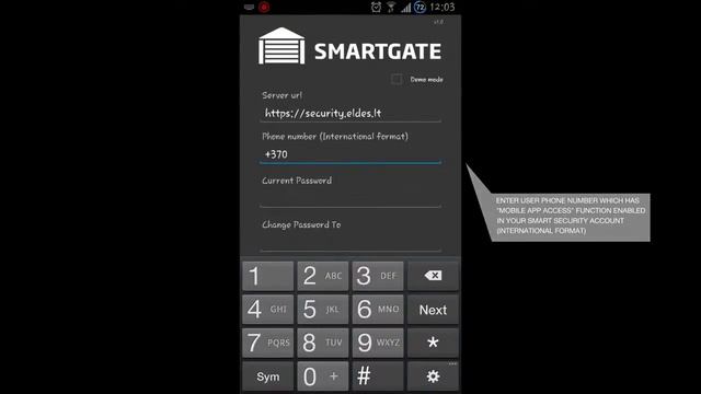 ELDES ESIM120 виджет для телефона. Управление воротами с помощью телефона. смотреть онлайн