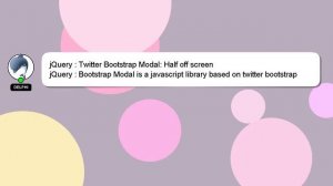 jQuery : Twitter Bootstrap Modal: Half off screen