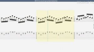 Guitar TAB - J.S. Bach - BWV 565 Toccata and Fugue (1685-1750) | Tutorial Sheet Lesson #iMn