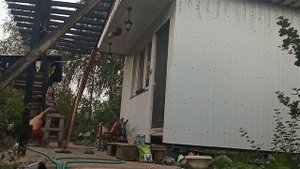 Стройка навеса из поликарбоната на деревянном каркасе в для частного дома. Строю сам