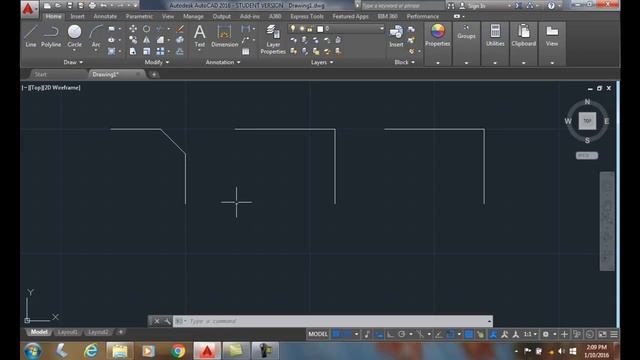 AutoCAD I 11-07 Chamfer Command Setting Chamfer Distances смотреть онлайн
