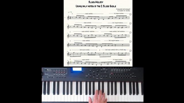 How to create a Blues melody using the C Blues Scale over the 12 Bar Blues in the key of C. смотреть онлайн