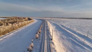 Трудовое - Зима - Железная дорога