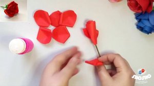 Как сделать розу из бумаги