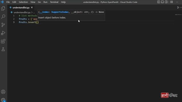 Python List Insert | Lecture 32 | Python for Beginners