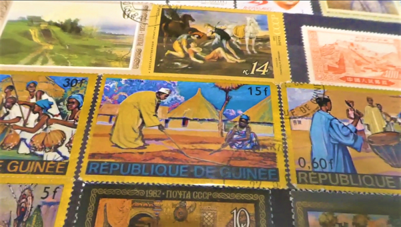 Марки СССР, коллекция марок ГДР, Монголии, Польши, Чехословакии, Вьетнама, Кубы, Гвинеи.