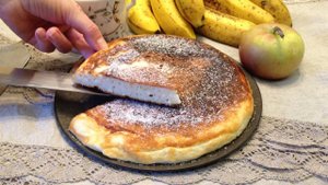 Творожный пирог на сковороде со вкусом сырника (духовка не нужна!)