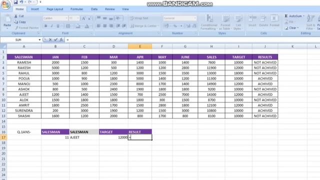 Ms Excel Questions Paper | Vlookup, Lookup, Counta,sumif,Countif formula ৰ প্ৰশ্ন কাকত#cpt_test #ad