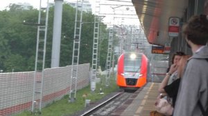 Электропоезд ЭС2Г-046 Ласточка станция МЦК Ростокино