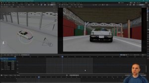 Blender Camera Animation Car scene.