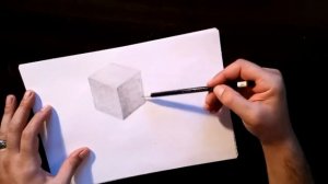 how to draw 3d cube-как нарисовать 3д кубик