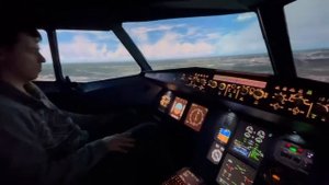 Посадка в Шереметьево из кабины А320
