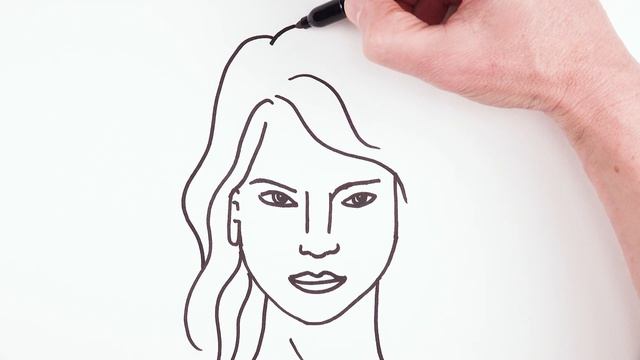 How to turn words Girl into CARTOON drawing girl face SUPER EASY
