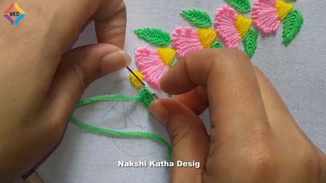 Hand embroidery | Border design | nakshi katha design.
