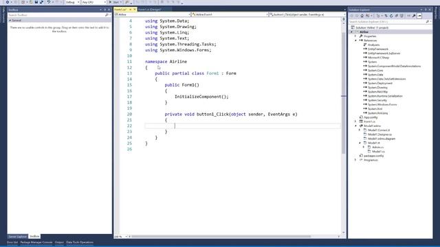 Airline reservation system project in Windows Forms C# Part-1/10 смотреть онлайн