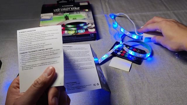 Xtreme Lit 6.5ft Indoor Motion Activated RGBW Color-Changing LED Light Strip, Battery Powered