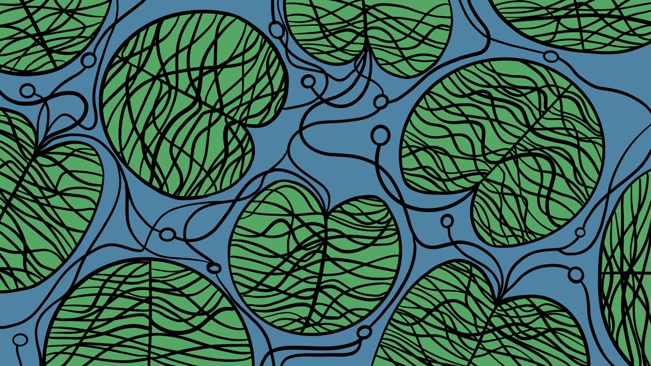 Узор кувшинки по мотивам Marimekko 2002 ?? Процесс рисования! Таймлапс ?