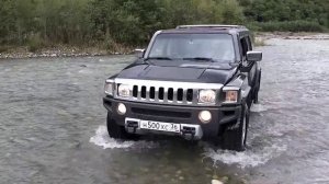 Хаммер по горной реке. Hummer H3
