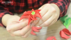 Простой способ сделать Пуансеттию из фоамирана БЕЗ МОЛДА