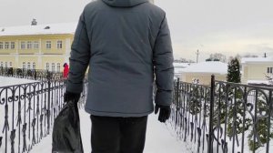 Дивеево, "священная канавка" зимой.