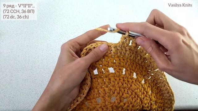 Круглый коврик крючком из хлопкового шнура/из трикотажной пряжи. Вязание для начинающих.