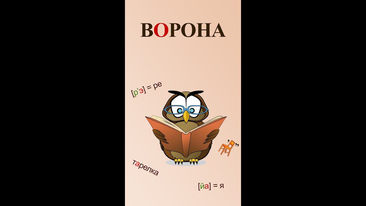 Словарное слово ВОРОНА учим играя Фонематический анализ Ребус Как запомнить Детям, учителям #shorts смотреть онлайн