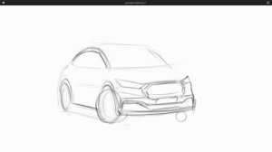 Ford Mach-E Digital Sketch with Krita! | Part 1