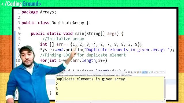 Find the Duplicate Number in an Array in Java | Count Duplicate Elements in Array Java