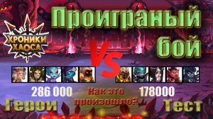 Проигранный бой в приключении Хроник Хаоса.