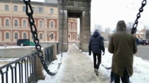 Санкт-Петербург. Старо-Калинкин мост. Река Фонтанка. 12.12.2021.