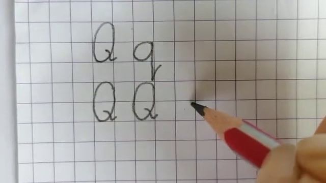 Handwriting for kids - English letter Qq. Учимся писать английскую букву Qq. смотреть онлайн