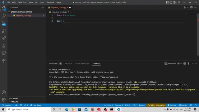 Impress Crush ជាមួយ Python QrCode | បង្កើត Qr Code ជាមួយ Python Khmer  - Rorn Tech