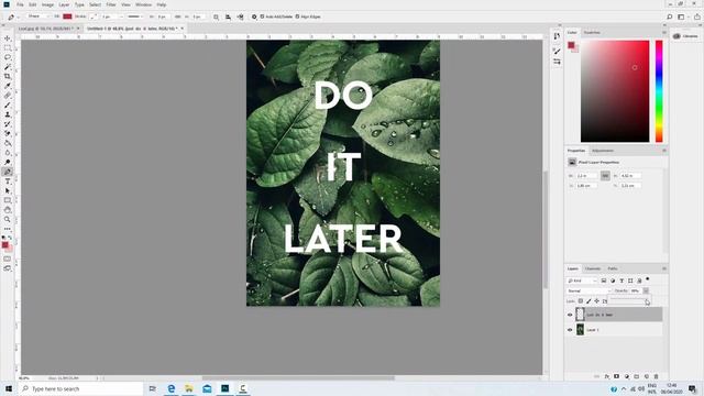 Course 2 - Adobe Photoshop Typography Daun