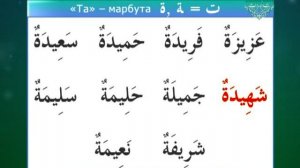 Таджвид. Коран. Урок 16 Правило та марбута