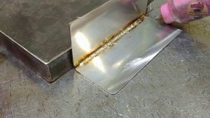 Tig welding. Fillet welding. 1mm Thick Stainless Steel Plate