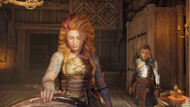 God of War Ragnarok - Знакомство Атрея с дочкой Тора