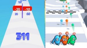 Number Master: Run and Merge vs Fog Guys: Run And Gun 2048 - Number Run 3D