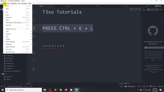 How to make texts lower cases in Atom Editor keyboard shortcuts смотреть онлайн